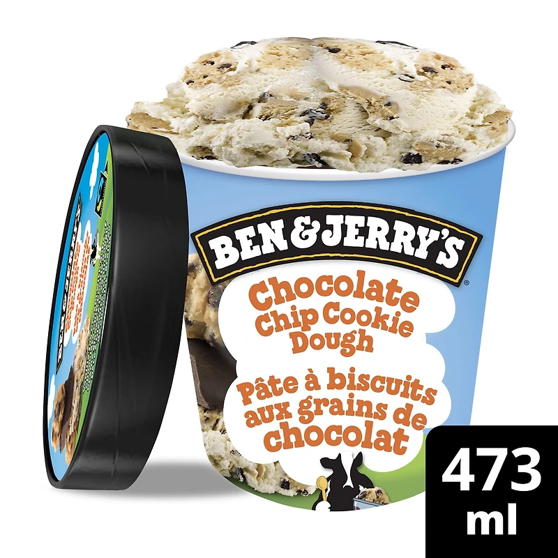 Crème Glacée Ben & Jerry's Pâte à Biscuits aux Grains de Chocolat 473 mL