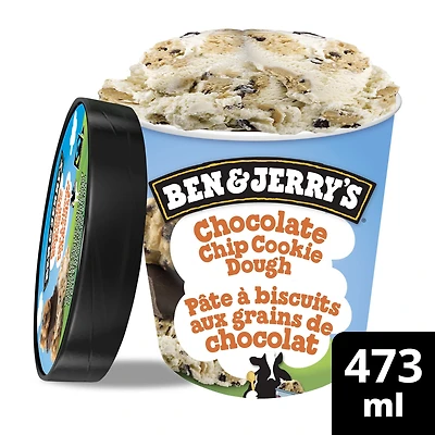 Crème Glacée Ben & Jerry's Pâte à Biscuits aux Grains de Chocolat 473 mL