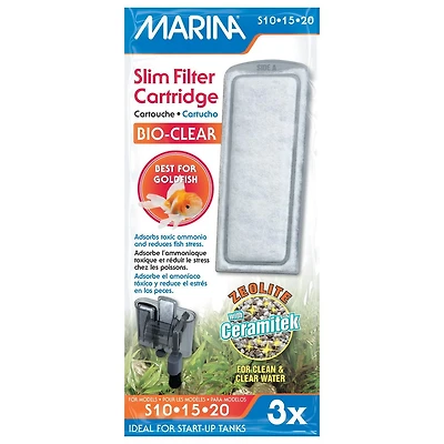 Marina Bio Clear Cartridge for Slim Filters, 3 pack
