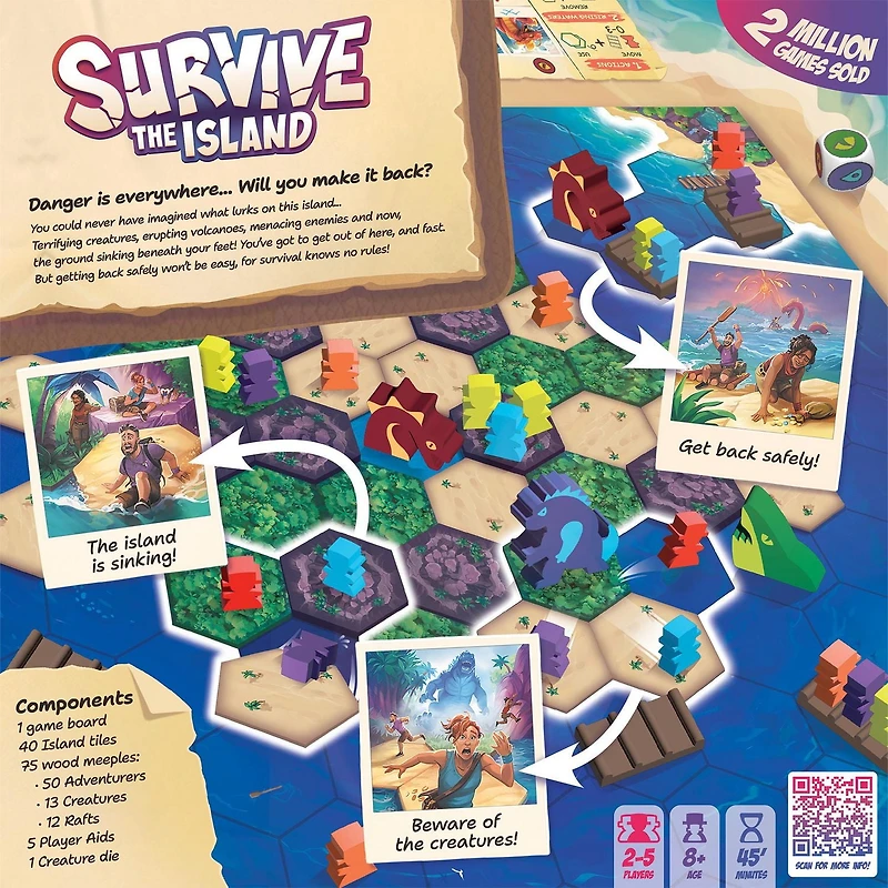Asmodee - Zygomatic - Survive The Island - Ideal Board Game for Family Fun - For 2 to 6 Players - Ages 8 and Up - English