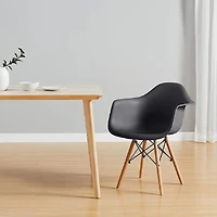 Heavenly Collection Bucket Armchair with Wood legs