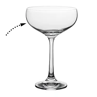 Trudeau Quartz Coupe Champagne Glasses, Set of 2 – 6 oz / 180 ml, Lead-Free Crystalline, Glassware, Quartz Coupe glass