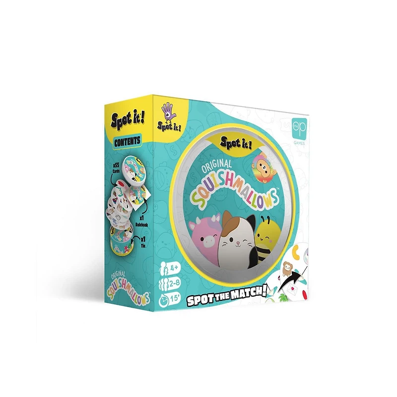 Asmodee - The OP Games - Spot It! - Squishmallow - Fun Card Game for Kids and Adults - For 2 to 8 Players - Ages 4 and up - Multilingual