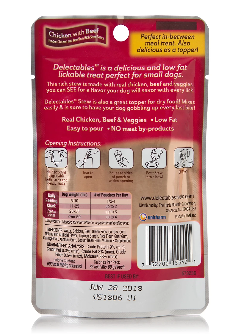 Hartz Delectables™ Stew Gourmandise à lécher Poulet avec boeuf