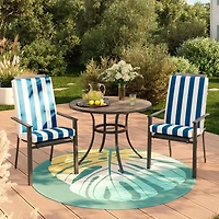 Coussin de siège pour patio à dossier haut bleu marine Cabana Mainstays 111,8 cm x 48,3 cm x 6,4 cm