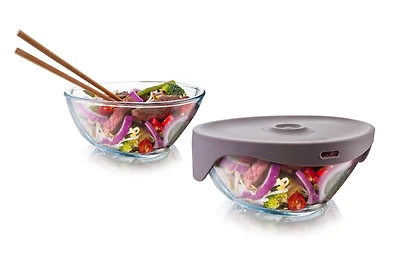 Tomorrow's Kitchen Single Serve Steamer with Grey Silicone Draining Lid