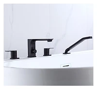 The akuaplus® Roman Bathtub Faucet ELENA with Hand Shower in solid brass - 4 Pieces.