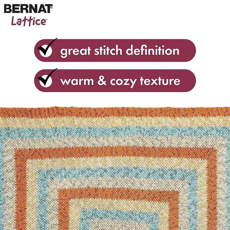 Bernat® Lattice™ #4 Worsted (Medium) Blend fil, 7.8oz/220g 389 Yards