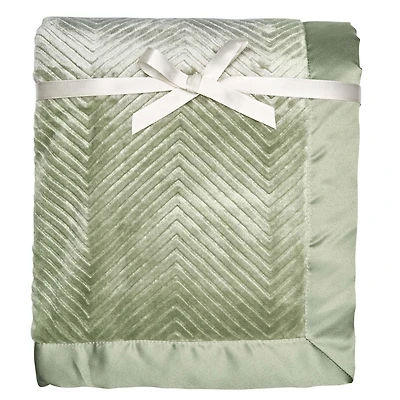 Modern Moments by Gerber Lot de 1 couvertures en peluche à chevrons pour bébé fille Vert Taille 30" x 40"