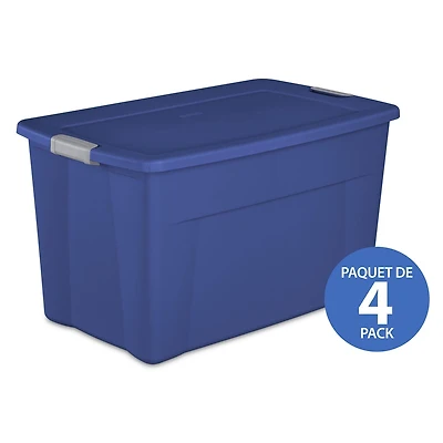 Sterilite Boîte Snap 132L, Bleu- 4PK