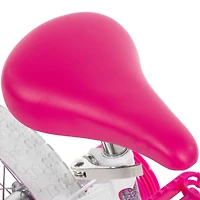 Sea Star de Huffy 12 pouces vélo pour filles avec roues d’entraînement, blanc / rose 3-5 ans