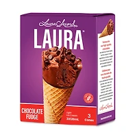 3X120MLLSCHOCOFUDGE - FRENCH 3x120ml Cornet Laura Secord au chocolat et fudge