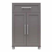 Systembuild Evolution Camberly Framed 2 Door/1 Drawer Storage Cabinet, Graphite Gray