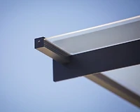 CANOPIA by PALRAM Nancy 3 ft. x 10 ft. Door and Window Fixed Awning - Grey