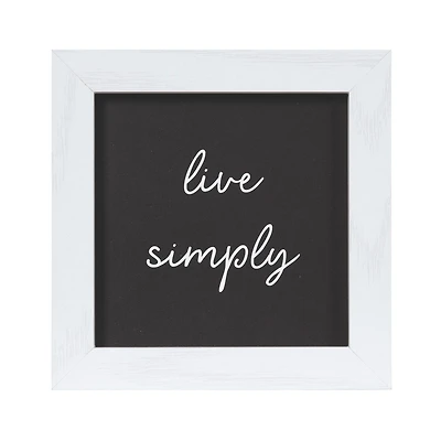 Œuvre d'appoint encadrée 15 x 15 Live Simply