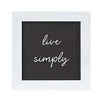 Œuvre d'appoint encadrée 15 x 15 Live Simply