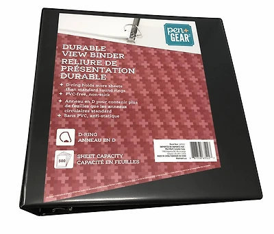 PEN+GEAR 5CM RELIURE DE PRÉSENTATION DURABLE Noir