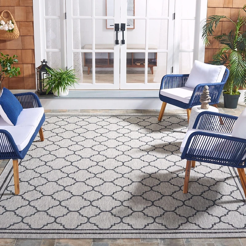 SAFAVIEH Courtyard Claudia Geometric Indoor/Outdoor Area Rug