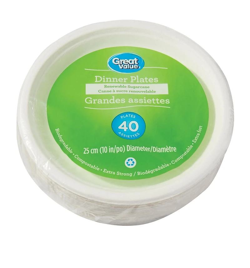 Grandes assiettes Great Value