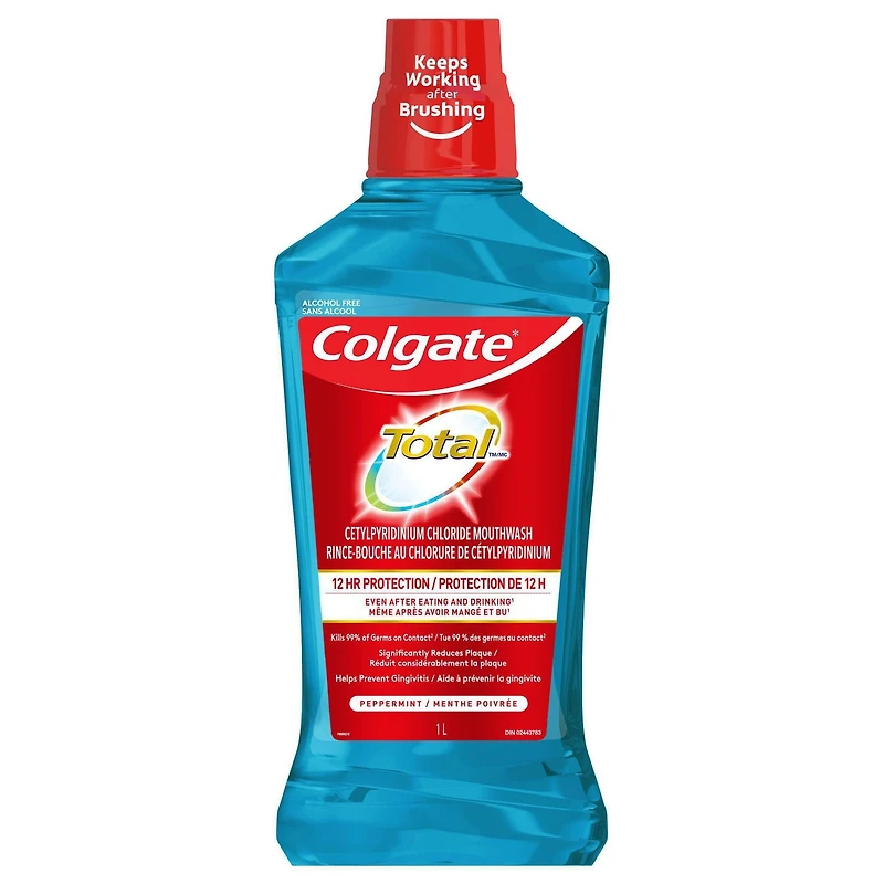 Colgate Total 1L +250ml Peppermint Mouthwash Bonus