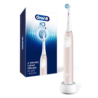 Brosse à dents électrique rechargeable Oral-B iO Série 2, pêche avec 1 brossette soins doux – Capteur automatique de pression pour protéger les gencives – 3 modes – Minuterie de 2 minutes