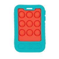 Jouet de dentition sensoriel Giggle Bytes de Nûby™, en silicone souple - Bleu et orange Pour les enfants de 3 mois+