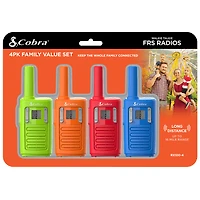 Cobra RX100-4 - Kid-Friendly Walkie Talkies (4-Pack)