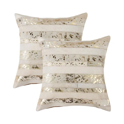 Coussins Torino Madrid En Peau De Vache 2 Pqt H-Natural