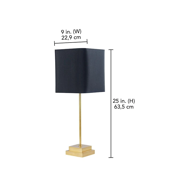 HOMETRENDS Table Lamp, 25 in., gold leaf