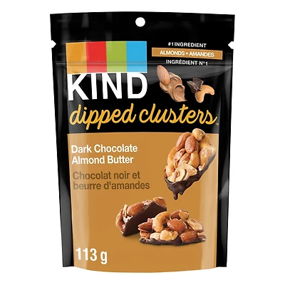 Bouchées KIND Dipped Clusters, Chocolat noir et beurre d'amande, 113 g Dipped Clusters