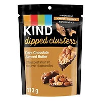 Bouchées KIND Dipped Clusters, Chocolat noir et beurre d'amande, 113 g Dipped Clusters
