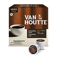 Van Houtte Colombien Noir, Torréfaction Foncée, Capsules de Café K-Cup, 30 Capsules