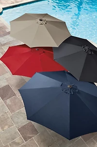 Parasol de marché rond pour patio de 2,7 m HOMETRENDS