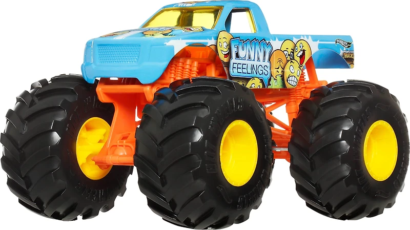 Hot Wheels Monster Trucks Camion surdimensionné Échelle 1:24, Funny Feelings