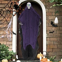7 FT Hanging Lighted Ghost - Purple