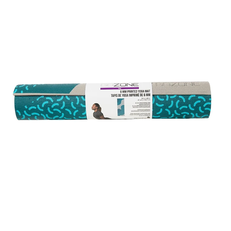 GoZone 6mm PVC Yoga Mat – 24" x 68", Yoga Mat