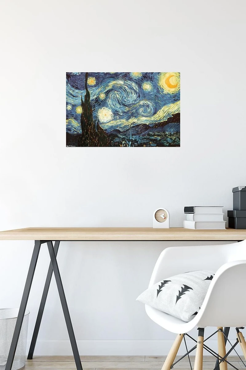 The Starry Night by Vincent van Gogh Wall Poster, 22.375" x 34"