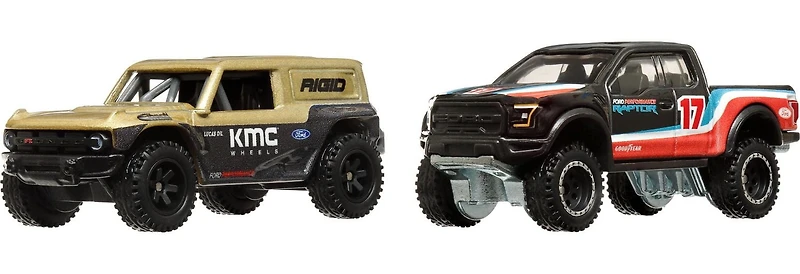 Hot Wheels Car Culture Ford Bronco R & '17 Ford F-150 Raptor Vehicle 2pk