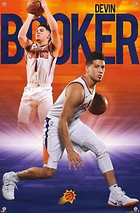 NBA Phoenix Suns - Devin Booker 18 Wall Poster, 22.375" x 34" Framed