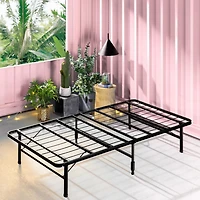 Zinus SmartBase Twin 14 inch Portable Folding Metal Platform Bed Frame, No Tools or Box Spring Needed, Black