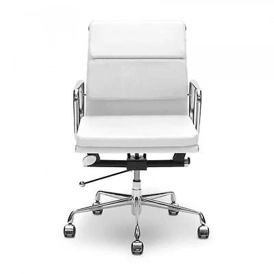 Office chair Lark Low back in White Executive Conference  Lumbar Support Ergonomic