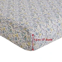 Literie Marina Décoration ultra douce et soyeuse, imprimée, en rayonne de bambou, toutes saisons, avec taies d'oreiller, motif floral jaune sarcelle