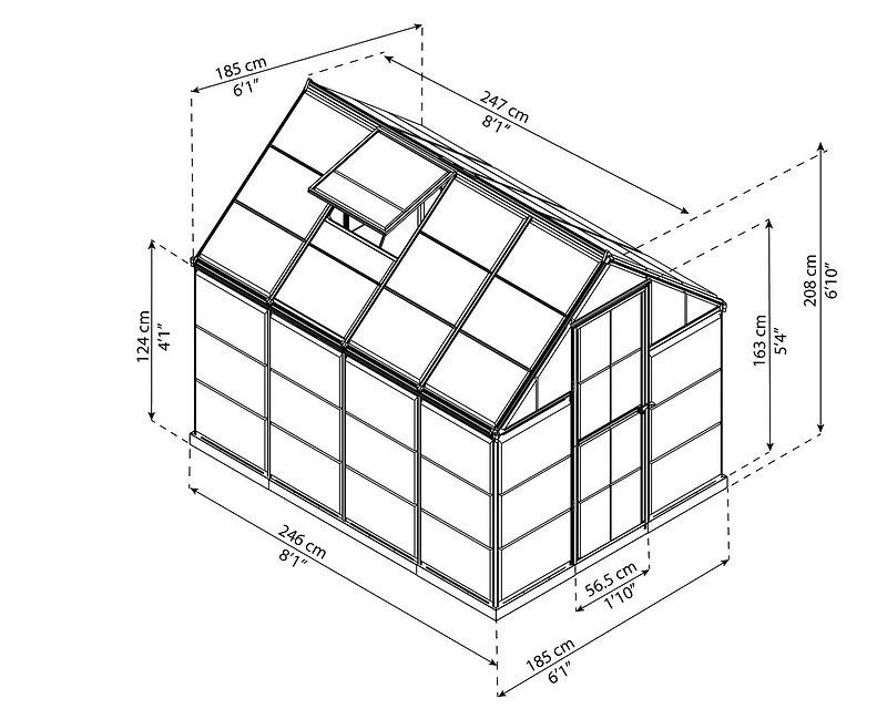 Canopia by Palram Harmony 6 ft. x 8 ft. Greenhouse - Silver
