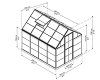 Canopia by Palram Harmony 6 ft. x 8 ft. Greenhouse - Silver