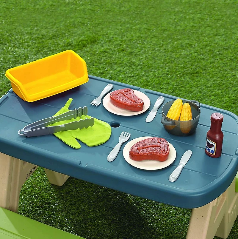 Step2 Pretend Play Battery Powered Sizzle & Smoke Barbecue Grill w/ Cooking Set