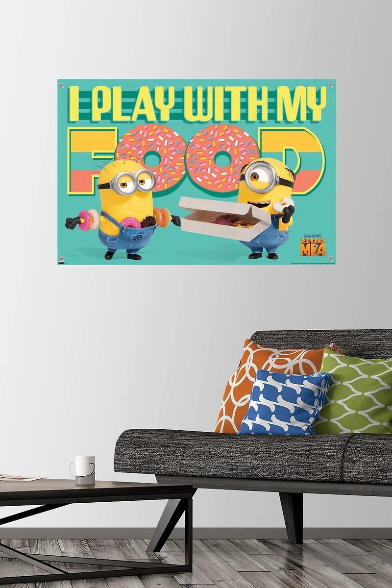 Illumination Despicable Me 4 - Donuts Wall Poster with Pushpins, 22.375" x 34"