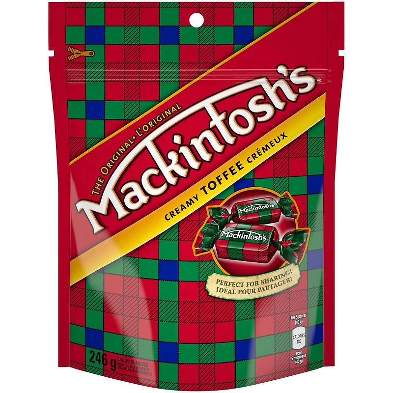 NESTLÉ® MACKINTOSH’S® Holiday Creamy Toffee, Re-Sealable Pouch