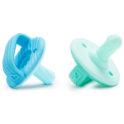 Munchkin Sili-Soothe & Teethe ™ Silicone Pacifier & Teether, 2 Pack