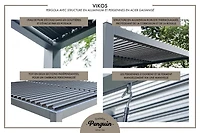 Vikos 10 x10 Aluminum stand alone Pergola