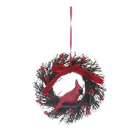HOLIDAY TIME TWIG BIRD WREATH ORNAMENT